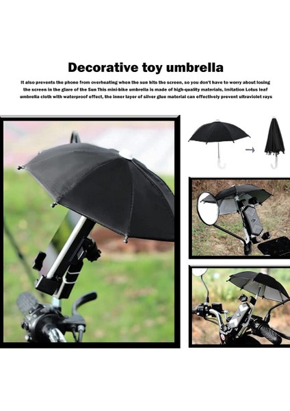 Cep Telefonu Şemsiye Motosiklet Standı Su Geçirmez Rüzgar Geçirmez Güneşi Önlemek Taşınabilir Mini Şemsiye Sürme Sarı (Yurt Dışından) fiyatları