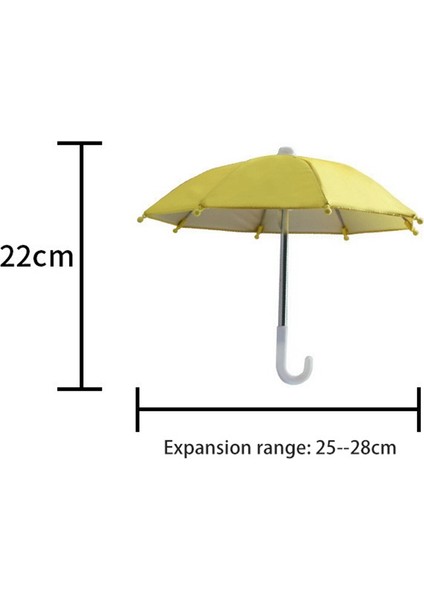 Cep Telefonu Şemsiye Motosiklet Standı Su Geçirmez Rüzgar Geçirmez Güneşi Önlemek Taşınabilir Mini Şemsiye Sürme Sarı (Yurt Dışından) fırsatları