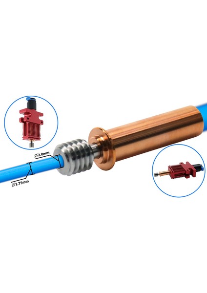-6 Se Hotend 3D Yazıcı Için Cr6 Se Titanyum Alaşımlı Bi-Metal Isı Kırma 1.75 mm Filament Isı Kırma (Yurt Dışından)