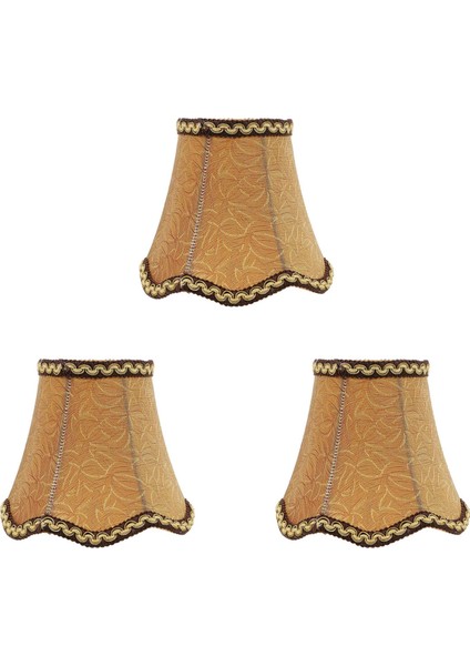 3x Avize Abajur Kumaş Kumaş Klip Işık Tonları Lamba Kapağı Davul Gölge Abajur Ampul Kapağı 13 cm (Yurt Dışından)