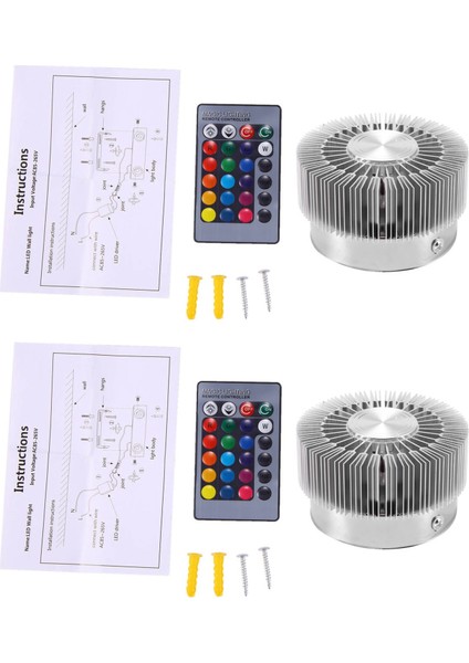 2x 3W Renkli Rgb Ayçiçeği Duvar Lambası Modern Kapalı Dekorasyon Koridor Koridor Restoran Için LED Aydınlatma (Yurt Dışından)