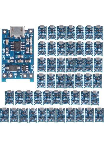 50 Adet Mikro-Usb 18650 Lityum Pil Şarj Kartı 5V 1A Koruma Modülü ile Çift Fonksiyonlu (Yurt Dışından)