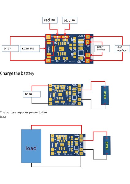 50 Adet Mikro-Usb 18650 Lityum Pil Şarj Kartı 5V 1A Koruma Modülü ile Çift Fonksiyonlu (Yurt Dışından) indirimleri