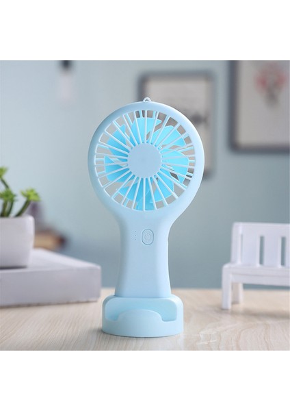 Mavi Taşınabilir Mini El Fan USB Şarj Edilebilir Ofis Yurdu Öğrenci Hediye Için Uzun Dayanıklılık (Yurt Dışından)