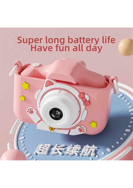 Hd 1080P 96MPT Dijital Kamera 8x Zoom'lu Şarj Edilebilir Kameralar Kompakt Çocuk Uzay Kedisi Karikatür Kamera, Mavi (Yurt Dışından) modelleri