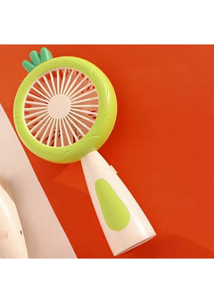 LED Gece Lambası ile Küçük El Fanı 2 Hızlı USB Şarj Edilebilir Açık Havada Seyahat Için Yürüyüş Yürüyüş (Yeşil) (Yurt Dışından)