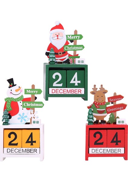 Ahşap Noel Advent Takvimleri Ev Noel Süslemeleri Için Noel Süslemeleri Yaratıcı Yılbaşı Hediyeleri (Yurt Dışından)