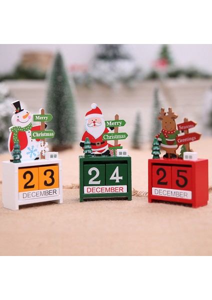 Ahşap Noel Advent Takvimleri Ev Noel Süslemeleri Için Noel Süslemeleri Yaratıcı Yılbaşı Hediyeleri (Yurt Dışından)