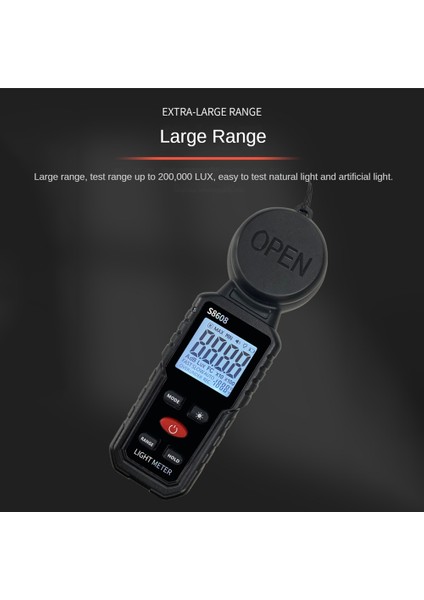 Dijital Aydınlık Işık Ölçer Test Cihazı 200.000LUX Metre Luxmeter Aydınlatma Yoğunluğu Parlaklık Ölçüm Aracı (Yurt Dışından) fırsatları