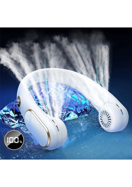 Fanlar Taşınabilir Mini Asılı Boyun Fanı Dijital Ekran Güç Ventilador Bladeless Boyun Bandı Hava Soğutucu (Yurt Dışından) modelleri