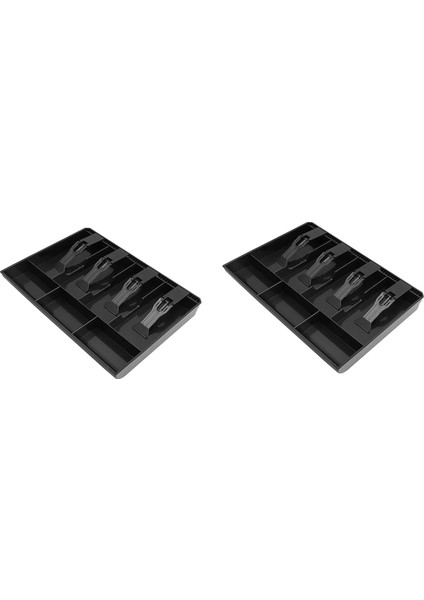 2x Yazarkasa Çekmecesi - Nakit Para Tepsisinin Değiştirilmesi 4 Fatura / 3 Paralı Yazarkasa Ekleme Tepsisi, 12,6 x 9,6 x 1,4 Inç (Yurt Dışından)
