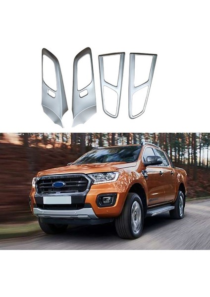 Ranger Everest Endeavour 2015-2021 ile Uyumlu Araba Iç Kapı Kolu Kase Kapağı Trim Çerçeve Dekoratör Etiket Aksesuarları (Yurt Dışından) fırsatları