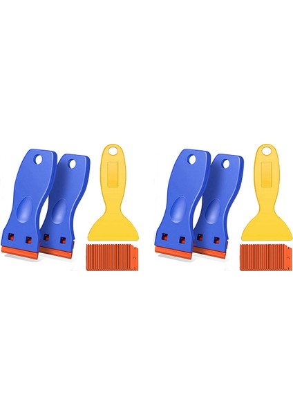 6 Paket Plastik Tıraş Bıçağı Kazıyıcı Aracı Hiçbir Çizik Etiket Kaldırma Kazıyıcı Temizlik Için Yapışkanlı Etiket Çıkartma Tutkal (Yurt Dışından)