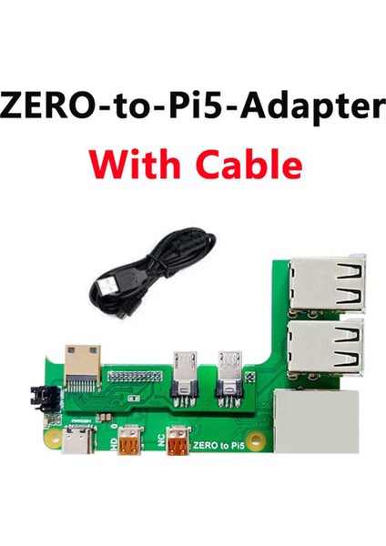 Zero 2W - Pı5 Kablolu Genişletme Kartı ile Uyumlu Zero - Pi5 Arayüz Adaptörü Zero USB Hub RJ45 Hat (Yurt Dışından)