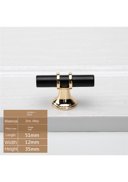 10 Adet Mutfak Dolabı Kolları Tek Delik Çekmece Çekme Kolları Şifonyer Çinko Alaşımlı Dolap T Bar Kolu (Yurt Dışından)