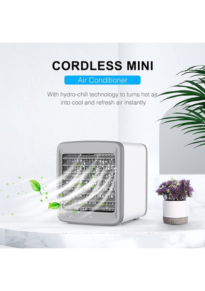 Taşınabilir Klima Fanı Soğutucu Kişisel Evaporatif Şarj Edilebilir Saplı (Yurt Dışından)