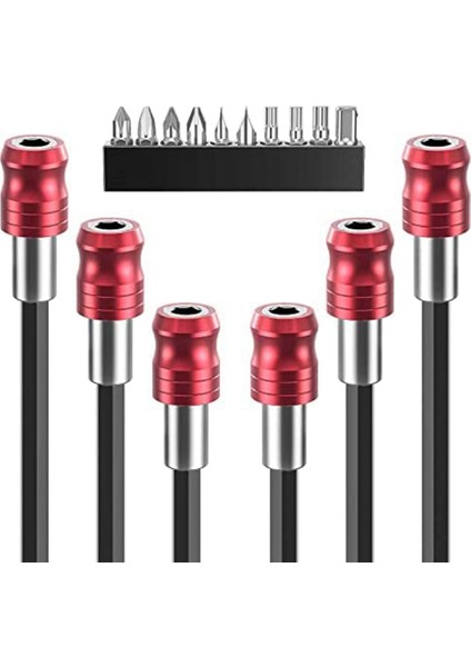 Matkap Ucu Uzatma, 1/4 Inç Hex Shank Manyetik Bit Genişletici Güç Tornavida Uzatma Hızlı Bırakma Matkap Tutucu Aracı (Yurt Dışından)