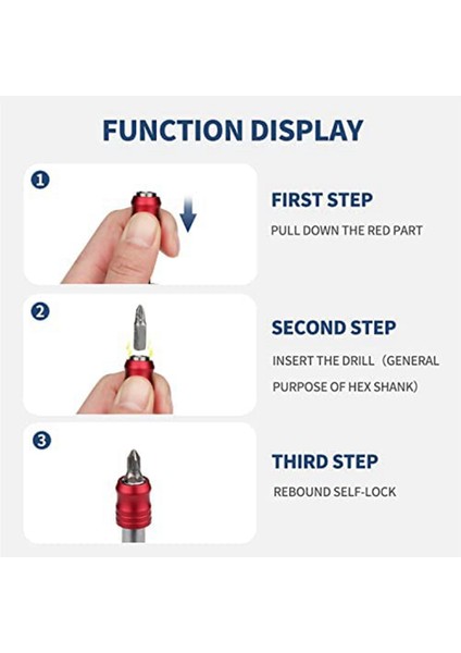 Matkap Ucu Uzatma, 1/4 Inç Hex Shank Manyetik Bit Genişletici Güç Tornavida Uzatma Hızlı Bırakma Matkap Tutucu Aracı (Yurt Dışından) indirimleri