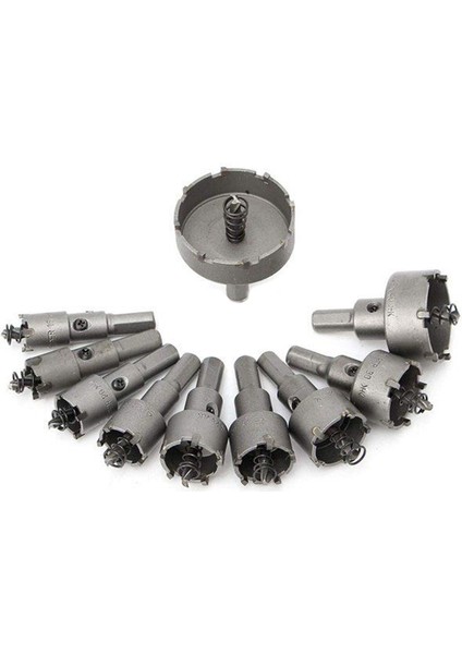 Alaşımlı Paslanmaz Çelik Delik Testere Seti 10 Parça Yüksek Hızlı Çelik Delik Matkap Uçları Seti (16/18/20/22/25/26/28/30/40/50)Mm (Yurt Dışından)