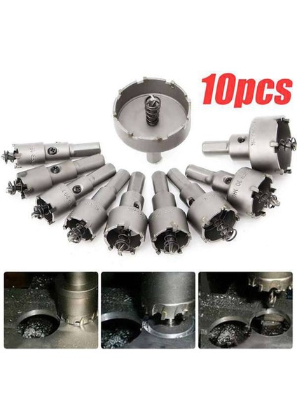 Alaşımlı Paslanmaz Çelik Delik Testere Seti 10 Parça Yüksek Hızlı Çelik Delik Matkap Uçları Seti (16/18/20/22/25/26/28/30/40/50)Mm (Yurt Dışından) fırsatları