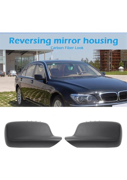 1 Çift Araba Dikiz Aynası Trim Kapakları ile Uyumlu E65 E66 E67 E46 Coupe E46 51167074236 51167074235 Siyah (Yurt Dışından) fiyatları