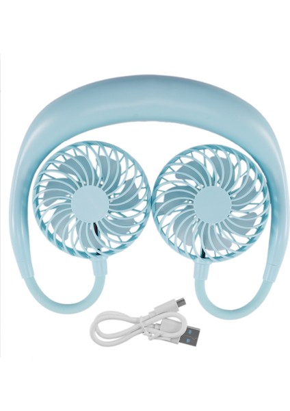 2000 Mah USB Taşınabilir Fan Eller Serbest Boyun Asılı Şarj Mini Spor 3 Vitesli Klima (Yurt Dışından)