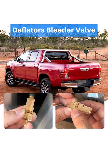 Adet Offroad Pirinç Lastik Havalandırma Makinesi Kiti Otomatik 6-30PSI Lastik Lastik Basıncı Tahliye Vanası Deflatörler Hava Alma Vanası (Yurt Dışından)