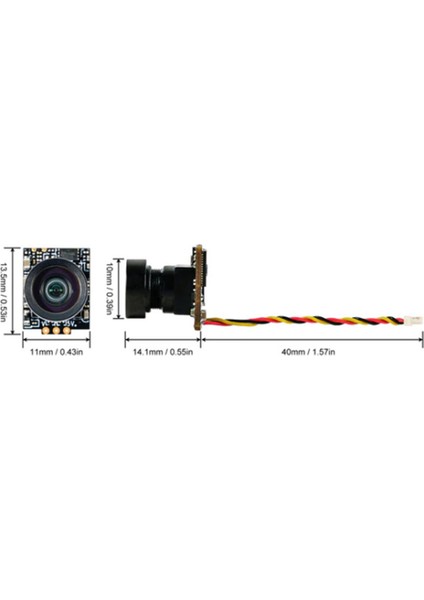 C03 Fpv Mini Kamera 2.1mm Lens 1/3 Inç Cmos Sensör 160°FOV Takım Elbise M03 ile Uyumlu 5.8g Vtx Fpv Quadcopters ile Uyumlu (Yurt Dışından)