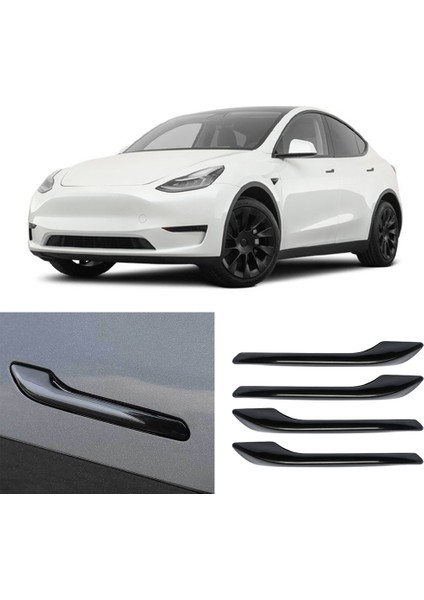 Araba Kapı Kolu Sarma Kapak Model 3 ile Uyumlu 4 Adet Araba Kapı Tokmağı Model3 2017-2019 Araba Modifikasyon Etiketi (Yurt Dışından) fırsatları
