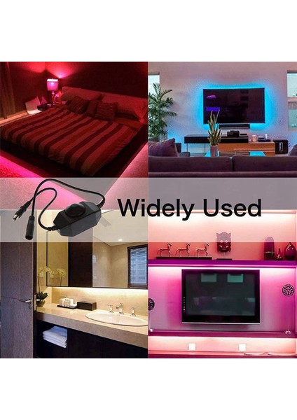 2x LED Bar Işığı Dimmer, Dc 12V-24V 6A Dimmer Anahtarı, LED Bar Işığına Uygun, LED Halat Işığı 3528, 5050, (Siyah) (Yurt Dışından)