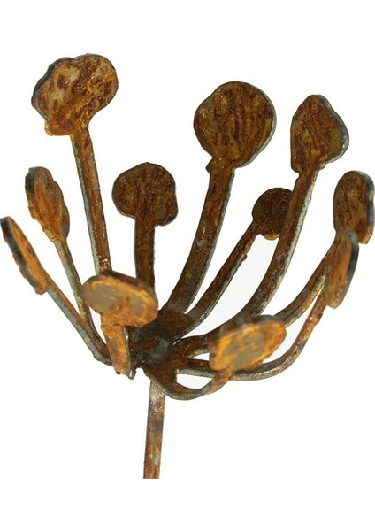 Bahçe Veranda Metal Ferforje Ekleme Metal Çiçekler Bahçe Dekoru, 5 Bahçe Kazıkları Metal Heykel Seti (Yurt Dışından)