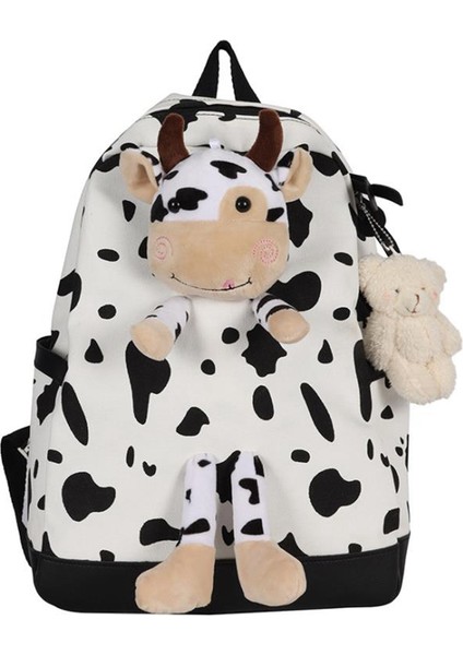 Japon Harajuku Kolej Tarzı Sevimli Karikatür Inek Bebek Kız Yumuşak Okul Çantası Komik Kişilik Sırt Çantası (Yurt Dışından)