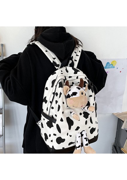 Japon Harajuku Kolej Tarzı Sevimli Karikatür Inek Bebek Kız Yumuşak Okul Çantası Komik Kişilik Sırt Çantası (Yurt Dışından) fiyatları