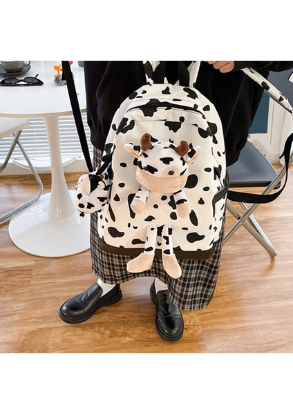 Japon Harajuku Kolej Tarzı Sevimli Karikatür Inek Bebek Kız Yumuşak Okul Çantası Komik Kişilik Sırt Çantası (Yurt Dışından) modelleri