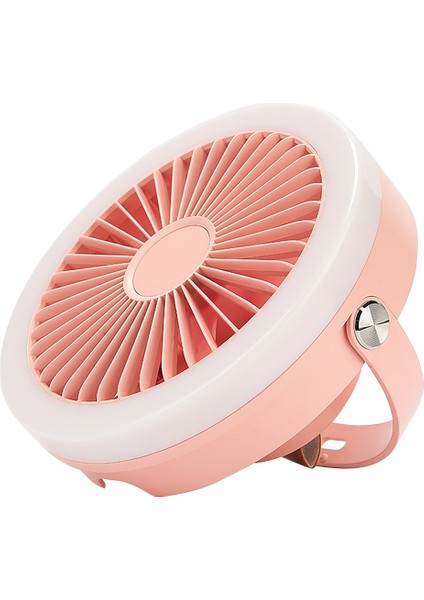 Küçük Tavan Vantilatörü Taşınabilir Duvara Monte USB Masaüstü Gece Lambası Açık Hava Öğrencileri Mini -Pembe (Yurt Dışından)