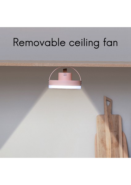 Küçük Tavan Vantilatörü Taşınabilir Duvara Monte USB Masaüstü Gece Lambası Açık Hava Öğrencileri Mini -Pembe (Yurt Dışından)
