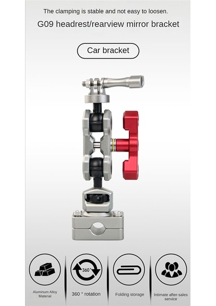 Video Kayıt Aracı Ayarlanabilir Açı Iç Kamera Tutucu G09 Kamera Aksesuarı Kafalık Montajı, Siyah (Yurt Dışından) fırsatları