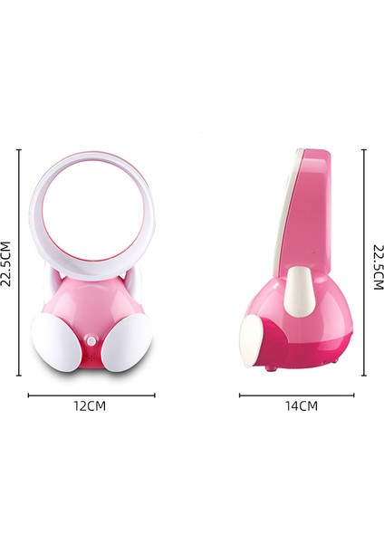 5V Bladeless Fan Masaüstü USB Mini Fanlar Karikatür Değerli Taşınabilir Küçük Elektrikli Ofis Aile Masası Fanı, Mavi (Yurt Dışından)