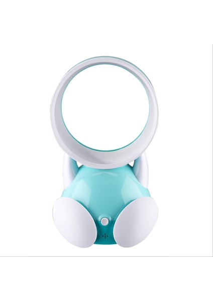 5V Bladeless Fan Masaüstü USB Mini Fanlar Karikatür Değerli Taşınabilir Küçük Elektrikli Ofis Aile Masası Fanı, Mavi (Yurt Dışından)