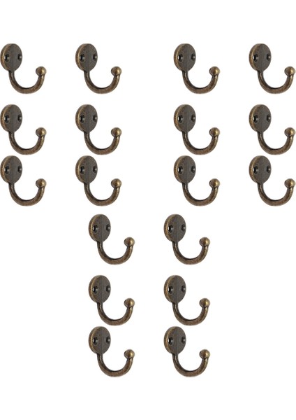 Lot 18 Adet Retro Ceket Şapka Kanca Kapı Duvar Askısı Alaşım 35 x 30MM -Bronz (Yurt Dışından)