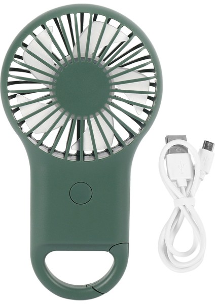 Karabina Fanlar USB Şarj El 7 Renk Işıkları ile Taşınabilir Küçük Fan C Hava Soğutucu Yeşil (Yurt Dışından)