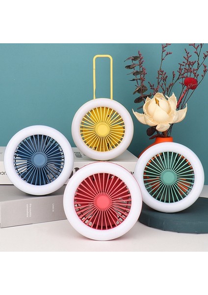 USB Masaüstü Katlanabilir Fan, 3 Hızlı Kişisel Küçük Masa, Sessiz Yumuşak Gece Işığı Ev Ofis Araba Açık Kamp Gezisi Için Uygun (Kırmızı) (Yurt Dışından) indirimleri