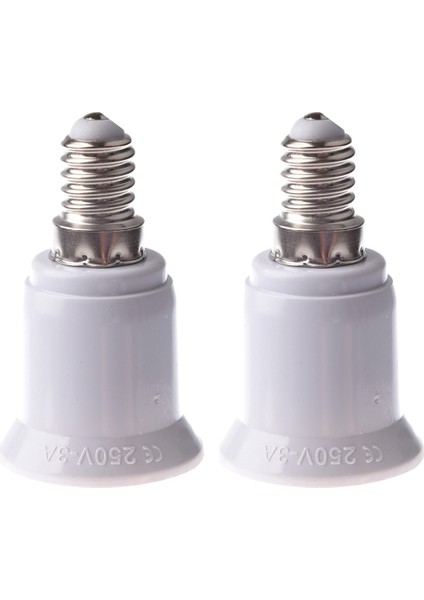 2x E14-E27 LED Işık Lamba Vidalı Ampul Soket Adaptörü Dönüştürücü (Yurt Dışından)