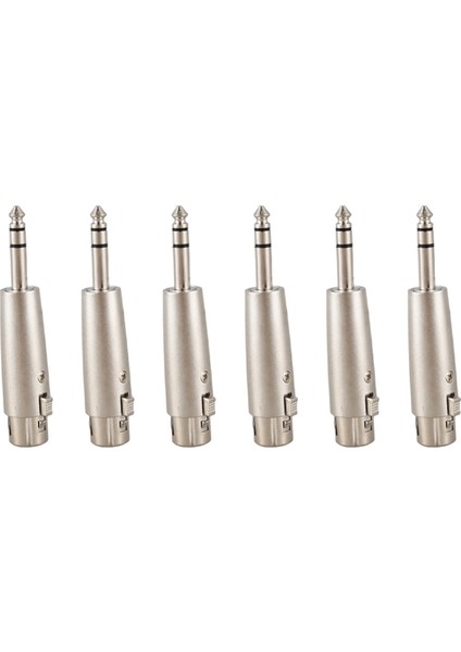 6x Yeni Xlr Kadın 6.3mm Jack Kurşun Fiş Mikrofon Mikrofon Yama Kablosu Adaptörü (Yurt Dışından)