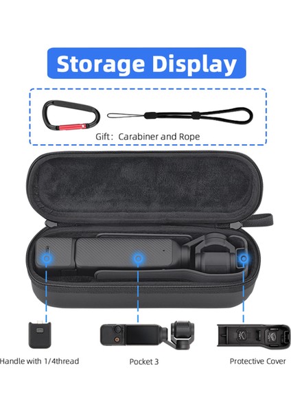 3 Saklama Çantası ile Uyumlu Kullanışlı Çanta Cep Kamerası Bağımsız Çanta Çok Fonksiyonlu Organizatör Aksesuarları, Gri (Yurt Dışından) fiyatları
