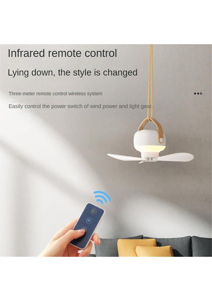 Taşınabilir Tavan Vantilatörleri LED Aydınlatma ile 7200 Mah Açık Kamp Fan Çadır Soğutucu Şarj Edilebilir Elektrikli Uzaktan Kumanda (Yurt Dışından)