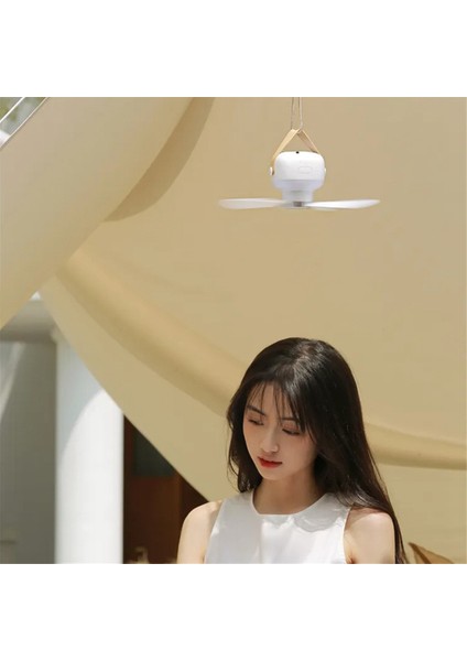 Taşınabilir Tavan Vantilatörleri LED Aydınlatma ile 7200 Mah Açık Kamp Fan Çadır Soğutucu Şarj Edilebilir Elektrikli Uzaktan Kumanda (Yurt Dışından)
