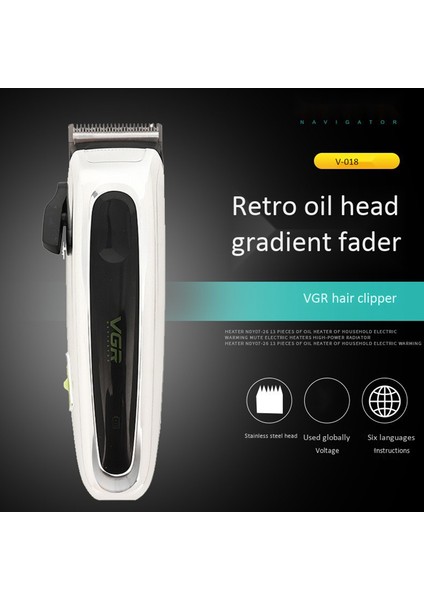 Vgr V-018 Elektrikli Saç Kesme Makinesi USB Şarj Edilebilir Kuaför Profesyonel Elektrikli Saç Kesme Makinesi Elektrikli Saç Kesme Makinesi Akülü Saç Kesme Makinesi Kablolu Ab Tak (Yurt Dışından) modelleri