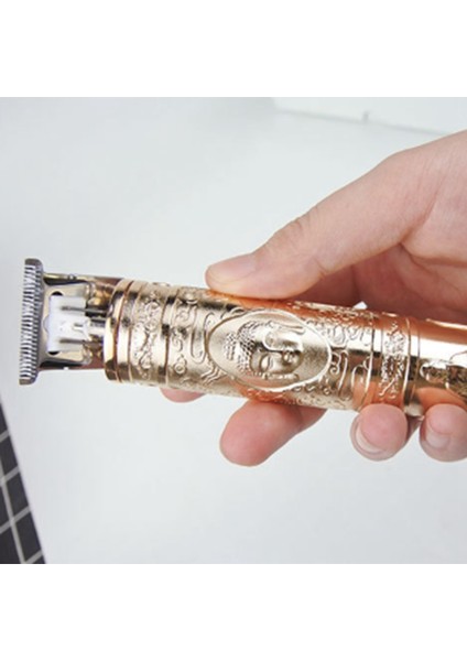 Retro Bronz Alaşım Kişiselleştirin Kuaför Saç Kesme Makinesi Profesyonel Berber Erkekler Saç Düzeltici Şarj Edilebilir Kesme Makinesi (Yurt Dışından) fırsatları