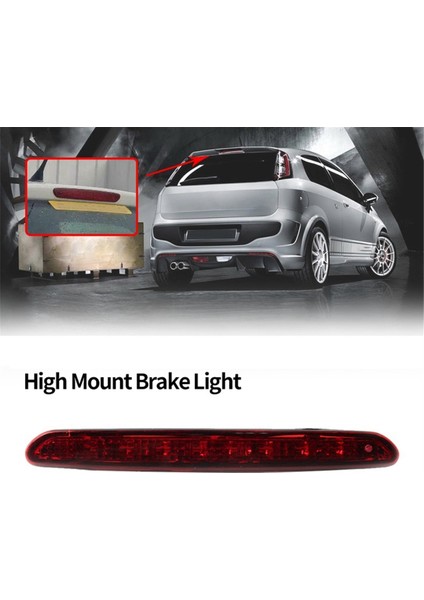 Otomotiv Yüksek Monte Fren Lambası Fren Uyarı Işığı Grande Punto 2012-2019 Için Üçüncü Fren Lambası 51974522 (Yurt Dışından)